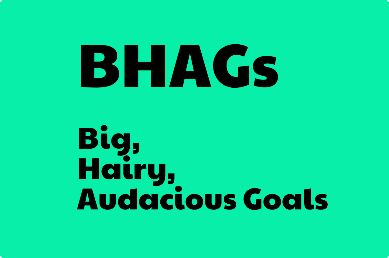 BHAGs (Big, Hairy, Audacious Goals) BHAGs (Big, Hairy, Audacious Goals)